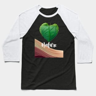 Love Nature No. 3: Green Valentine's Day on a Dark Background Baseball T-Shirt